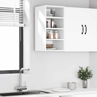 Hangkast 30x29,5x60 cm bewerkt hout wit 3