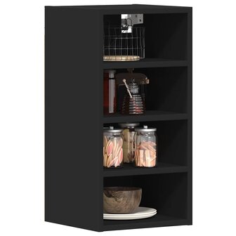 Hangkast 30x29,5x60 cm bewerkt hout zwart 1