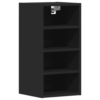 Hangkast 30x29,5x60 cm bewerkt hout zwart 2