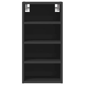 Hangkast 30x29,5x60 cm bewerkt hout zwart 4