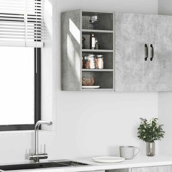 Hangkast 30x29,5x60 cm bewerkt hout betongrijs 3