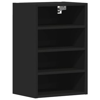 Hangkast 40x29,5x60 cm bewerkt hout zwart 2