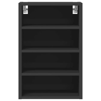 Hangkast 40x29,5x60 cm bewerkt hout zwart 4