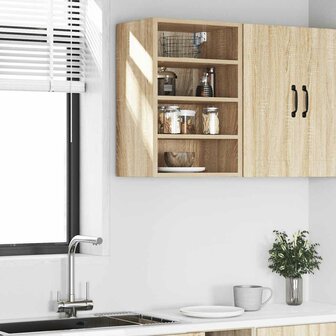 Hangkast 40x29,5x60 cm bewerkt hout sonoma eikenkleurig 3