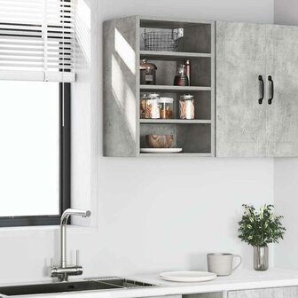Hangkast 40x29,5x60 cm bewerkt hout betongrijs 3