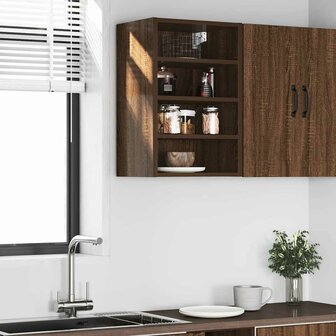 Hangkast 40x29,5x60 cm bewerkt hout bruin eikenkleur 3