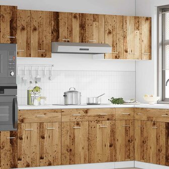 Hangkast 30x31x60 cm bewerkt hout oud houtkleurig 3