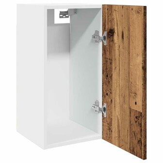 Hangkast 30x31x60 cm bewerkt hout oud houtkleurig 5
