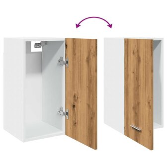 Hangkast 30x31x60 cm bewerkt hout artisanaal eikenkleur 8