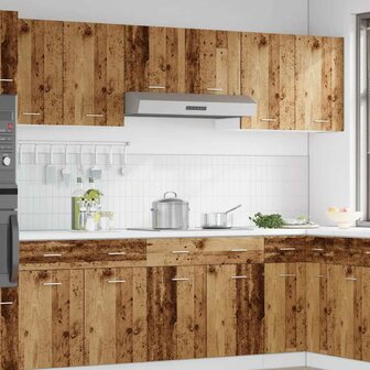 Hangkast 40x31x60 cm bewerkt hout oud houtkleurig 3