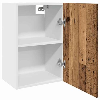 Hangkast 40x31x60 cm bewerkt hout oud houtkleurig 5