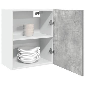 Hangkast 50x31x60 cm bewerkt hout betongrijs 1