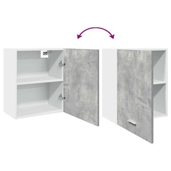 Hangkast 50x31x60 cm bewerkt hout betongrijs 8