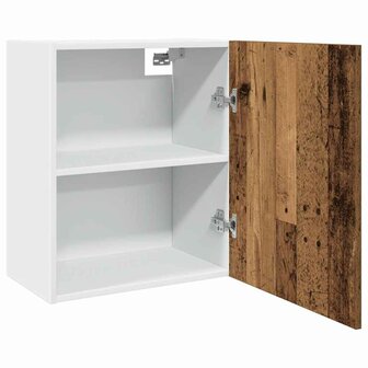 Hangkast 50x31x60 cm bewerkt hout oud houtkleurig 5