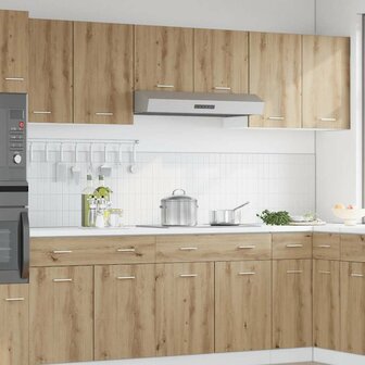 Hangkast 50x31x60 cm bewerkt hout artisanaal eikenkleur 3