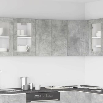 Keukenwandkast 60x31x60 cm spaanplaat betongrijs 3