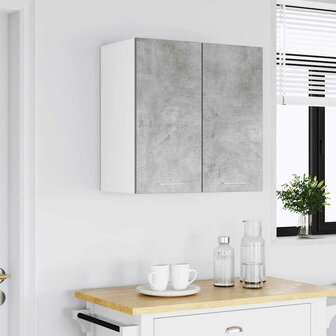 Keukenwandkast 60x31x60 cm spaanplaat betongrijs 4