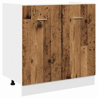 7-delige Keukenkastenset bewerkt hout oud houtkleurig 4
