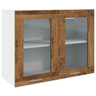 7-delige Keukenkastenset bewerkt hout oud houtkleurig 8