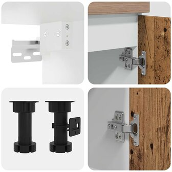 11-delige Keukenkastenset bewerkt hout oud houtkleurig 7