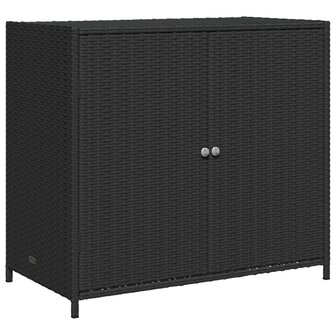 Tuinkast 83x45x76 cm poly rattan zwart 2