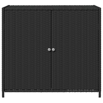 Tuinkast 83x45x76 cm poly rattan zwart 7