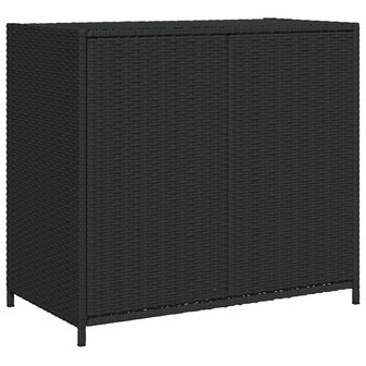 Tuinkast 83x45x76 cm poly rattan zwart 9