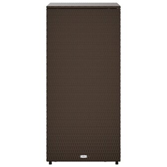 Tuinkast 50x55x115 cm poly rattan bruin 8