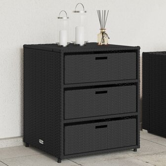 Tuinkast 55x59x69 cm poly rattan zwart 1