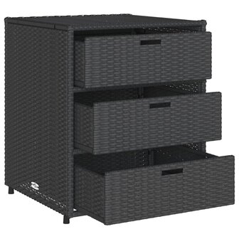 Tuinkast 55x59x69 cm poly rattan zwart 6