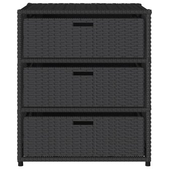 Tuinkast 55x59x69 cm poly rattan zwart 7
