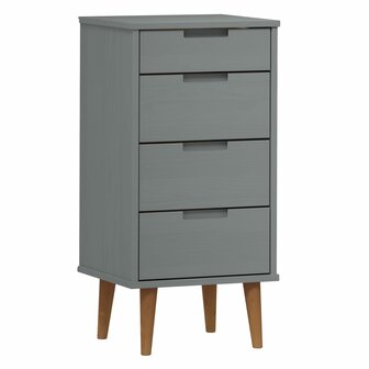 Ladekast MOLDE 40x35x82 cm massief grenenhout grijs 2