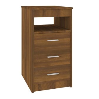Ladekast 40x50x76 cm bewerkt hout bruin eikenkleur 2