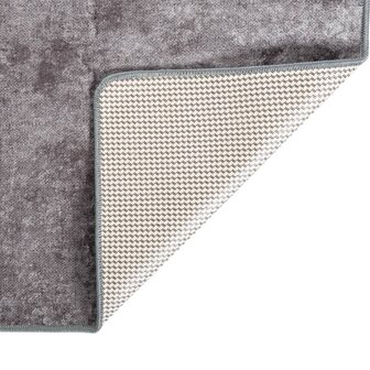Vloerkleed wasbaar anti-slip 120x170 cm grijs 2