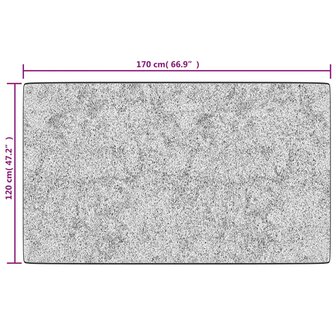 Vloerkleed wasbaar anti-slip 120x170 cm grijs 5