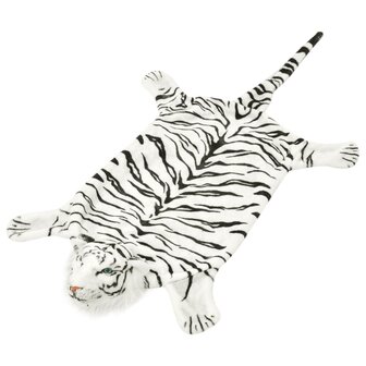 Tijgervloerkleed pluche 144 cm wit 1