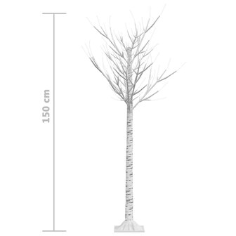 Kerstboom wilg met 140 warmwitte LED&amp;apos;s binnen en buiten 1,5 m 8