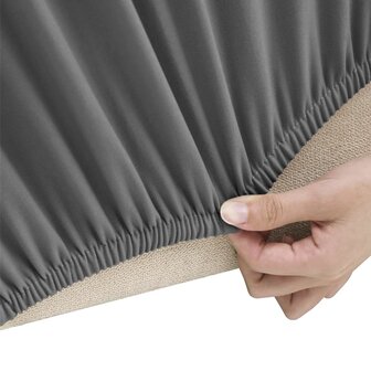 Tweezitsbankhoes stretch polyester jersey antracietkleurig 3