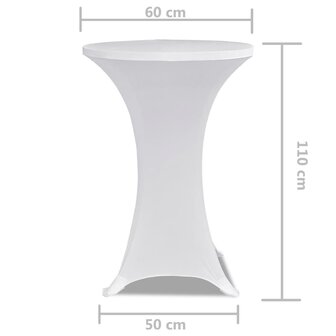 Statafelhoes Stretch &Oslash;60cm Wit (2 stuks) 5