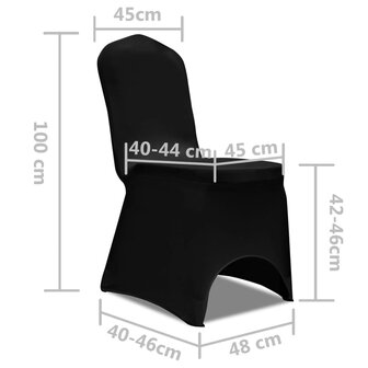 Hoes voor stoelen 50 stuks (zwart) 7