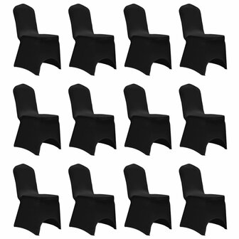 Stoelhoezen stretch 12 st zwart 1