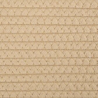 Opbergmand &Oslash; 40x25 cm katoen beige en wit 7