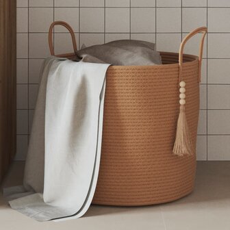 Opbergmand &Oslash; 40x35 cm katoen bruin 1
