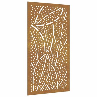 Wanddecoratie tuin bladontwerp 105x55 cm cortenstaal 2