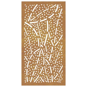 Wanddecoratie tuin bladontwerp 105x55 cm cortenstaal 4