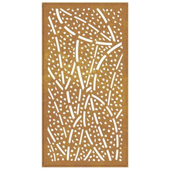 Wanddecoratie tuin bladontwerp 105x55 cm cortenstaal 5