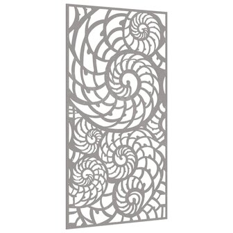 Wanddecoratie tuin schelpenontwerp 105x55 cm cortenstaal 3