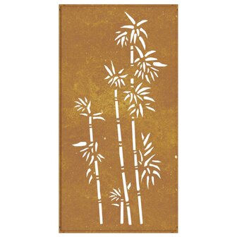 Wanddecoratie tuin bamboe-ontwerp 105x55 cm cortenstaal 5