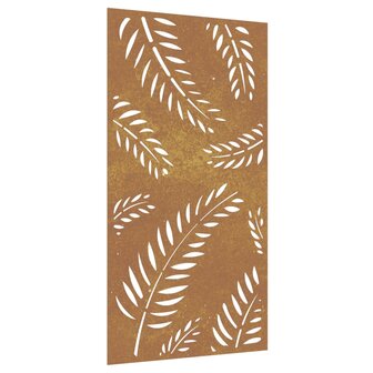 Wanddecoratie tuin bladontwerp 105x55 cm cortenstaal 2