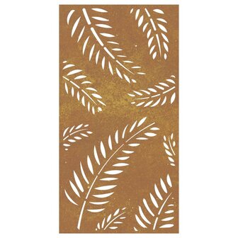 Wanddecoratie tuin bladontwerp 105x55 cm cortenstaal 4